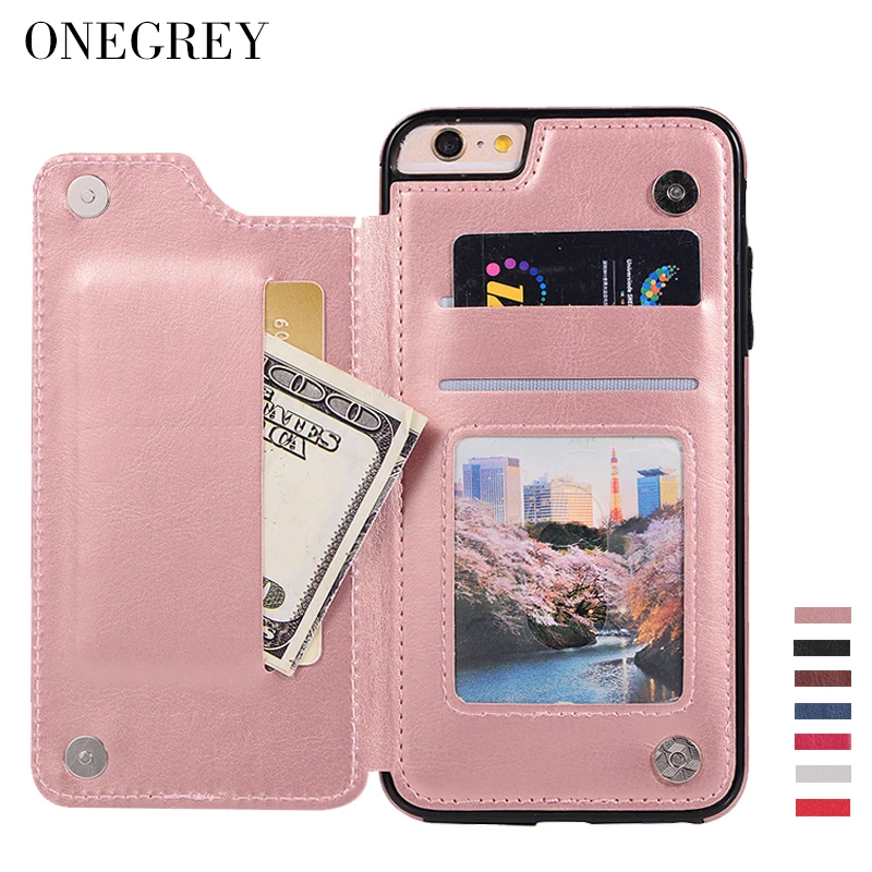 

Luxury PU Vintage Leather Case For Apple iPhone 6 6s plus Card Holder Phone Cases Stand Cover Coque For iphone6 6plus Shell Etui