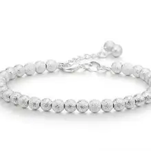 925 пробы серебряный браслет Лаки Круглый молитвенный скраб бусины браслеты и браслеты для мужчин и женщин ювелирные изделия S-B29