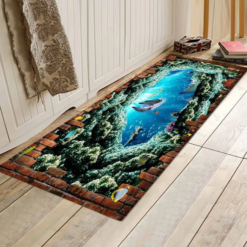 3D коврики на окна с принтом Морского Пейзажа для кухни ванной комнаты