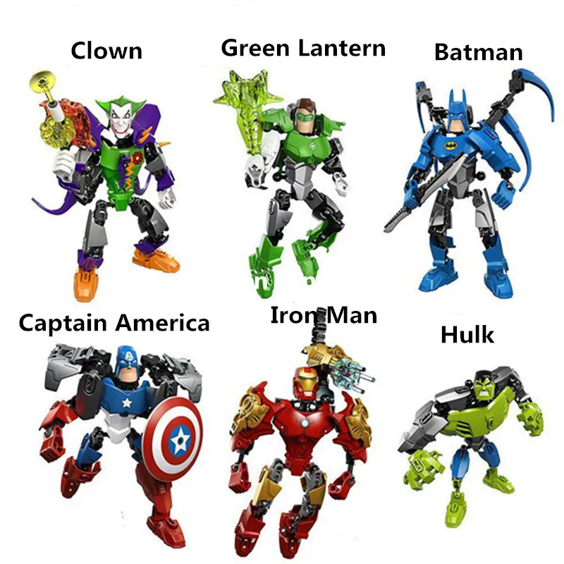 

Super Hero Watch Building blocks Ninjagoed Marveling Avengers Figures Bricks Toys Compatible with LegolyING Minecrafted Batman