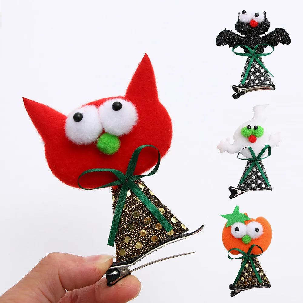 

Halloween Children Hairpins Pumpkin Bats Funny Baby Hair Clip Halloween Dress Up Toy haar accessoires hairpin for women S#65