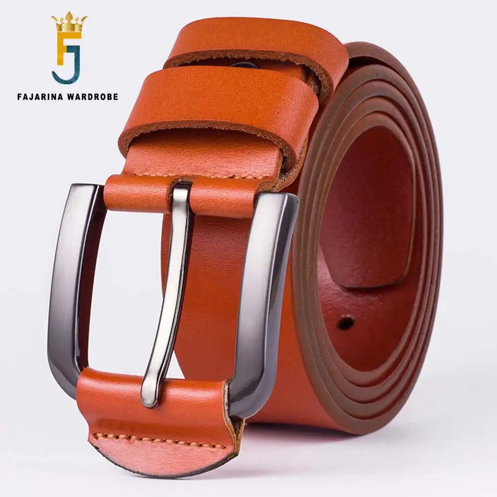 Мужской ремень с пряжкой FAJARINA кожаный в стиле ретро 2019|leather belts for men|designer leather