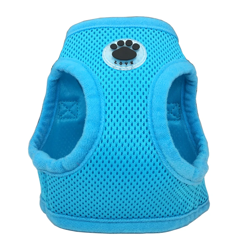 

Cute "LOVE" Paw Label Adjustable Soft Nylon Mesh Small Dog Harness Pet outdoor mesh sports jacket clothes Pet Harness