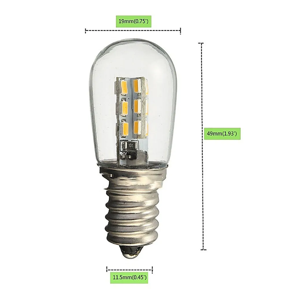 10 шт. светодиодный светильник E12 2 Вт AC220-240V стеклянная лампа с абажуром угол 360 градусов освещение теплый/холодный белый для швейной машины Холодильник