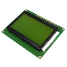 Free Shipping 128*64 DOTS LCD Module 5V Yellow and Green Screen 12864 LCD with Backlight ST7920 Parallel Port