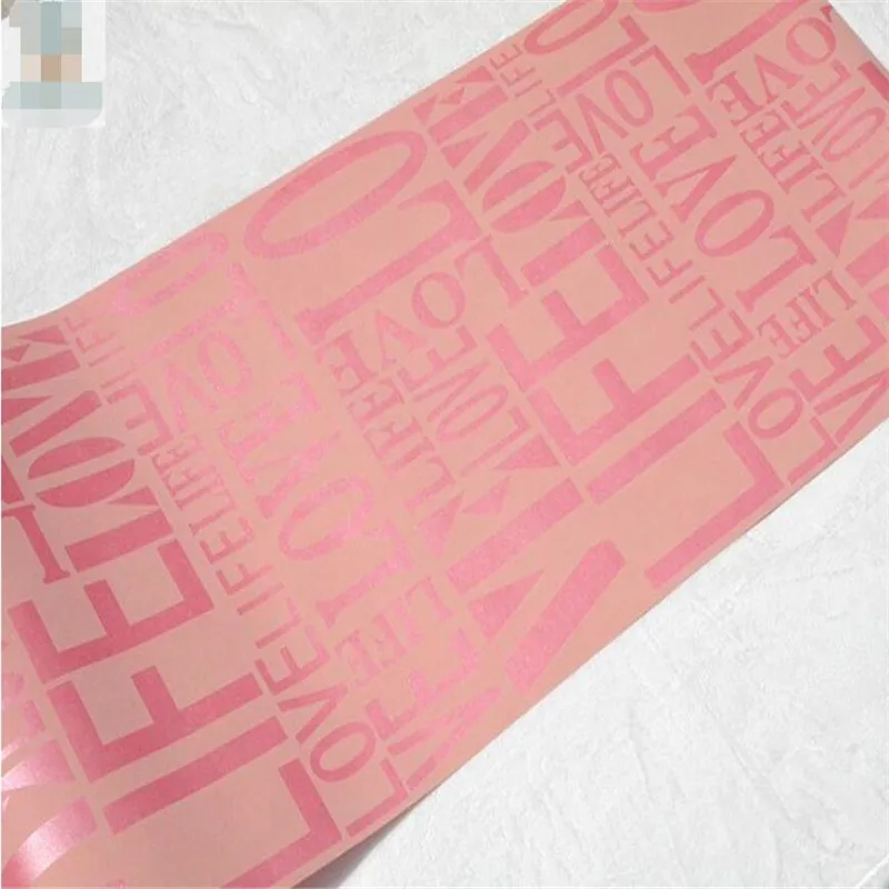 

European Minimalist Love Stereoscopic Fashion 3d Letters Modern Non-woven Living Room Bedroom Tv Background Wallpaper Home Decor