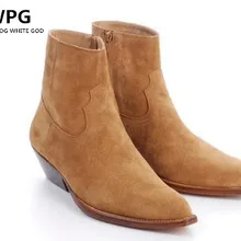 WPG Европа последние стили мужской скраб набор для ухода за обувью высококачественные Ботинки Челси черный коричневый Зимняя мужская обувь botas мужские s