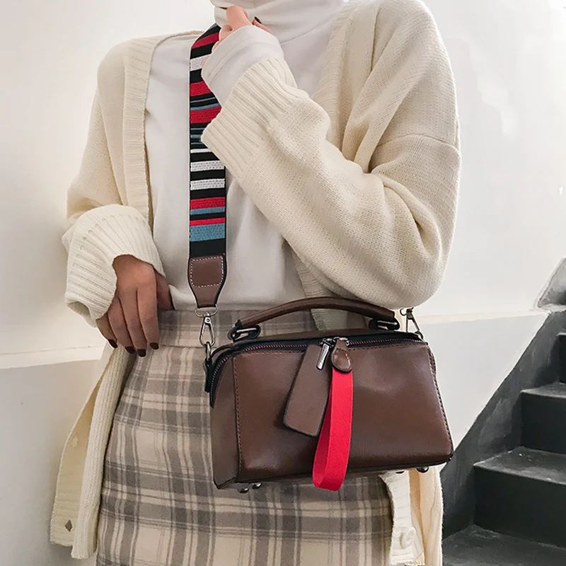 Женские сумки Bolsa Mujer модные на двойной молнии женские мессенджеры с разноцветным