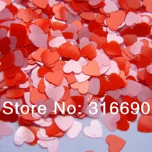 Устойчив к растворителям розовый и красный Блеск сердца микс для дизайна ногтей, лак для ногтей сделай сам