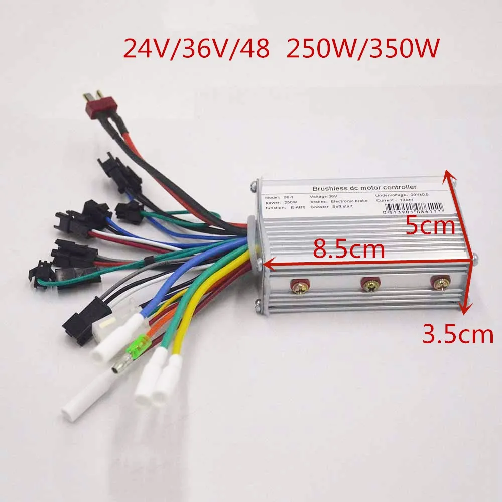 

24V/48V 250W/350W Brushless Controller Motor Regulator Speed for Electric Bicycle E-bike Scooter E-ABS Sensor/sensorless