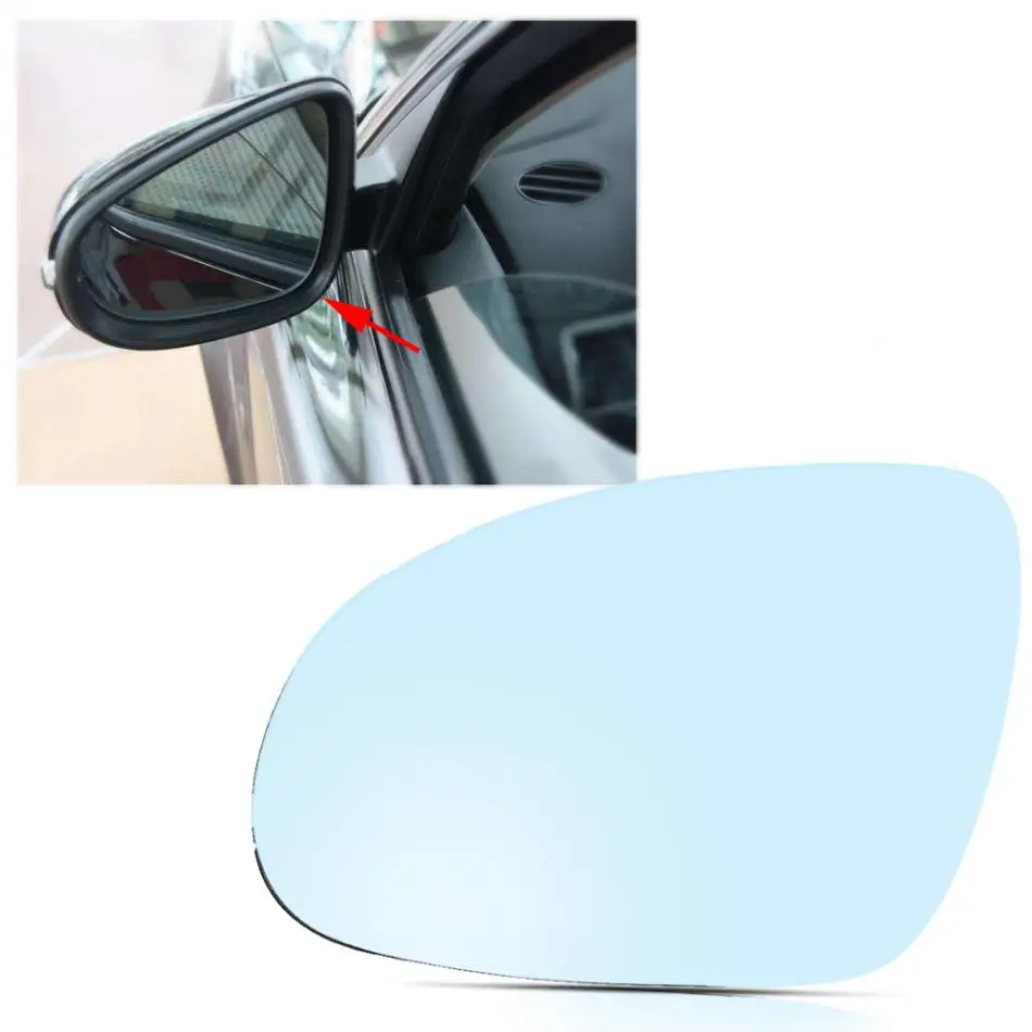 1pcs Left Passenger Side Clip on Heated Wing Door Mirror Glass for VW