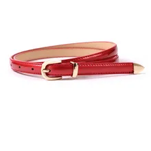brand decorative belts for women Metal Buckle Thin Casual Belt For Women 2016 Candy Color Leather Belt Female Straps Waistband