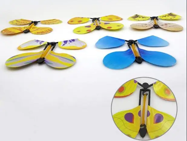 

100pcs/Lot Magicflyer,Butterfly Flying From Empty Hand Magic Flying Butterfly Magic Props Children's Tricks Toys Magician Show