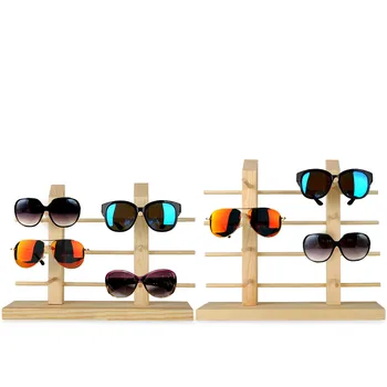 

Wood Glass Display Holder Sunglass Display Holder Wood Glass Display Rack Double Linen Fashion Glass Showcase
