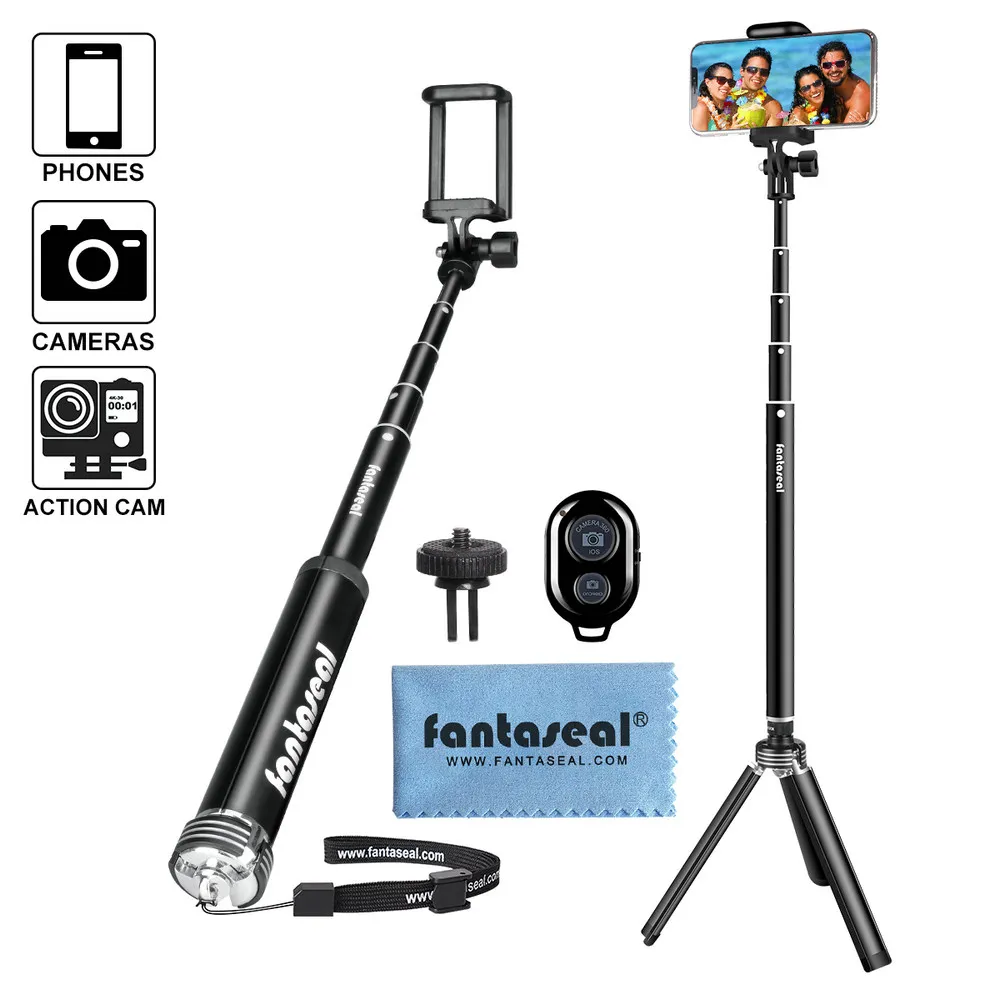 Выдвижная селфи палка bluetooth микрофон телефон монопод Штатив для Gopro 7 6 5 Экшн