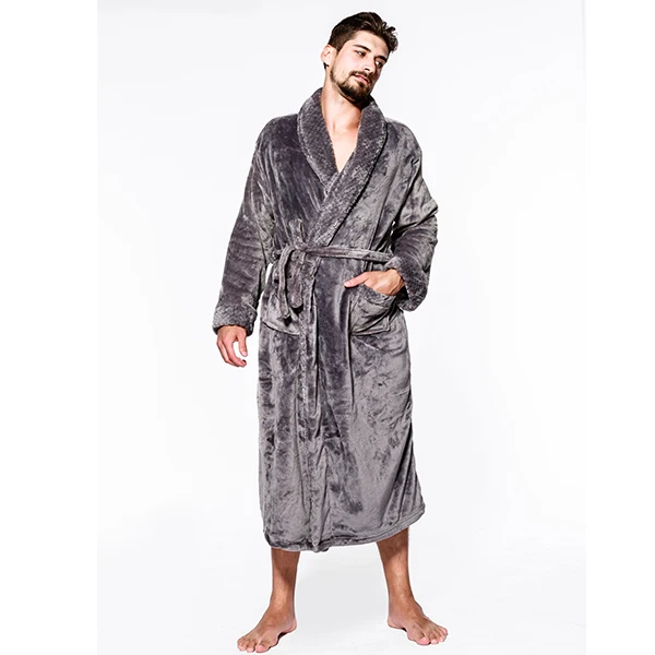 Фланелевый многоцветный мужские халаты длинный халат мужской зимний сексуальный халат пара пижамы однотонный банный халат с длинным