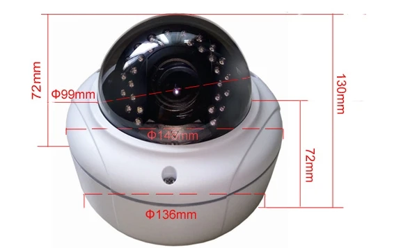 CCDCAM 5 Мп в реальном времени H.265 наружная IP камера Vandalproof купольная ip поддержка