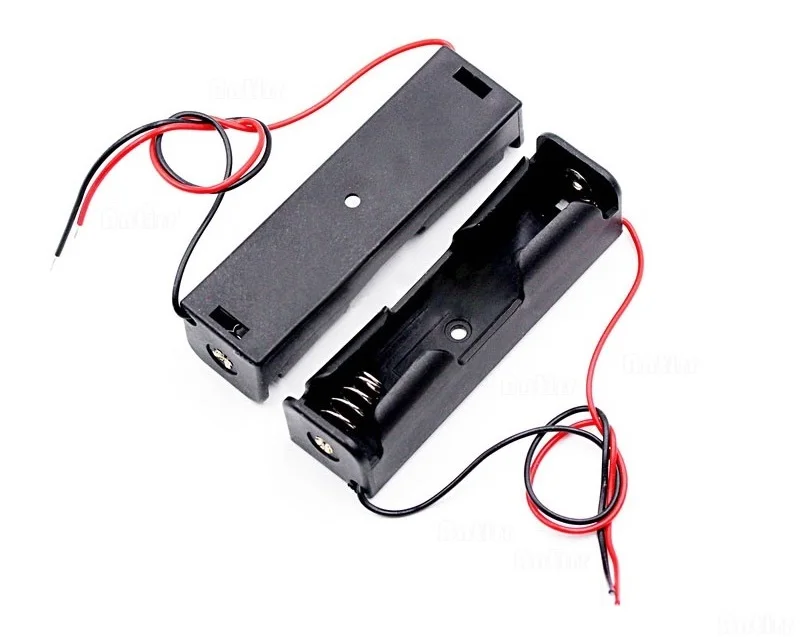

40 шт./лот MasterFire 1x18650 3,7 в коробка для хранения батареи Чехол 1 слот литиевые батареи Power Bank держатель Контейнер с проводными наконечниками