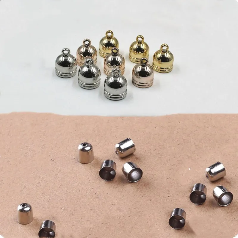 Hot 50pcs Ccb End Caps Clasps Necklace Leather Cord End Caps Tassel