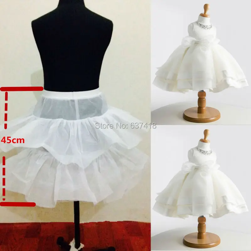 

Free Shipping Short Flower Girl Crinoline Underskirt Petticoat for Kids 1 Hoop Jupon Enfant Rockabilly