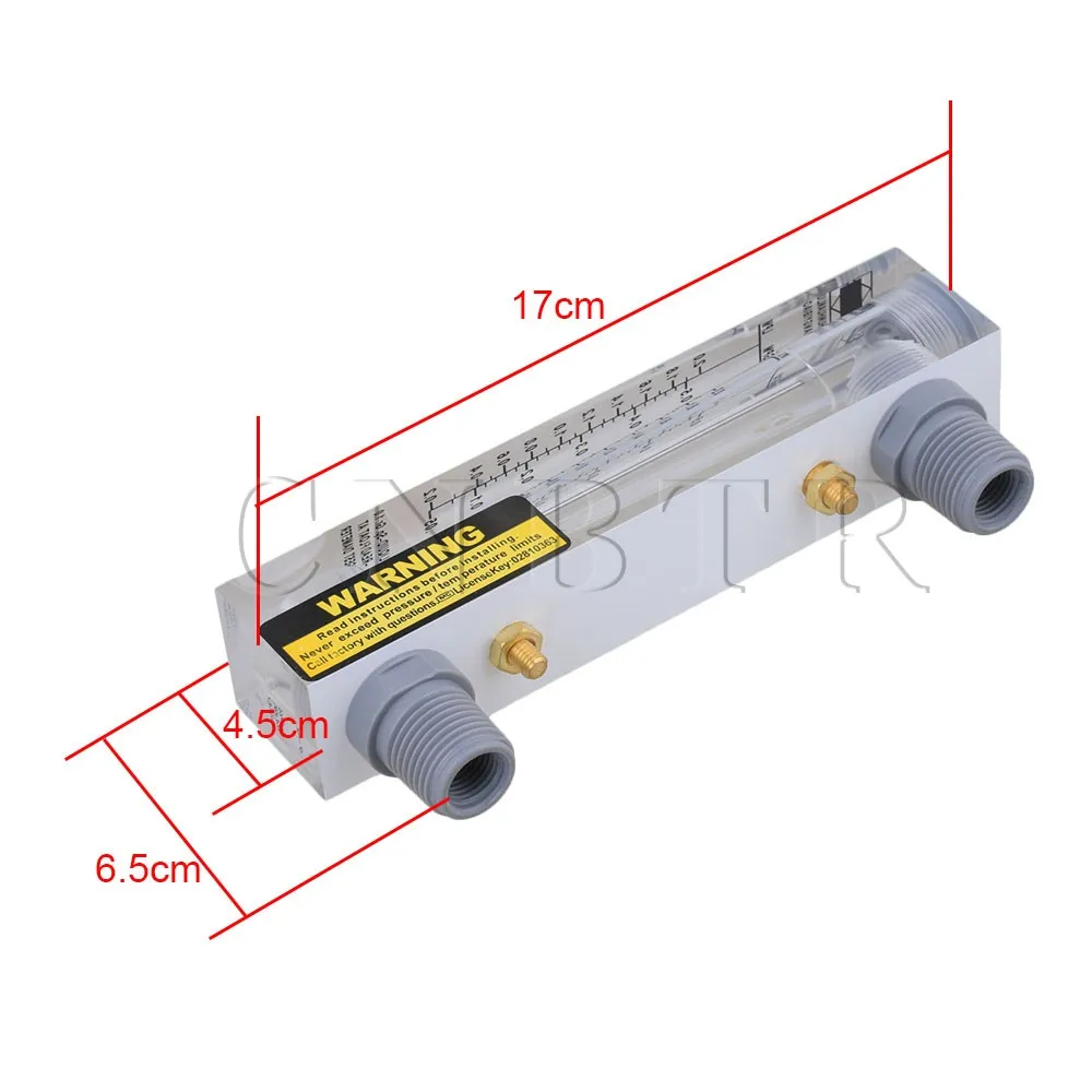 CNBTR 65x32x170 мм пластик металл 0,05-0.5GPM/0,2-2LPM тип панели Жидкостный расходомер Расходомер воды LZM-15
