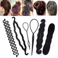2Pcs Women Magic Hair Twist Hair Styling Tools Bun for Hair Accessories Hair Clip Braider Maker French Style Tool Fashion Salon