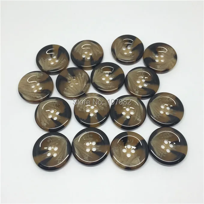 

500pcs 18mm Brown 4 Holes Round Resin Buttons Windcheater Overcoat Suit Button Sewing Accessories Scrapbooking SSY289