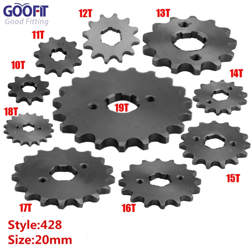 GOOFIT 20mm Sprocket Front for Motorcycle ATV Dirt Bike 420-16T