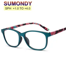 SUMONDY небьющиеся анти усталость очки для чтения SPH+ 1,0 до+ 4,0 мужские и женские брендовые высококачественные очки для пресбиопии UR11