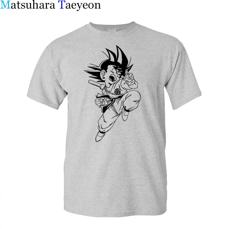 

Matsuhara Taeyeon T-shirt brand men Short sleeve round collar Cartoon dragon ball Sun Wukong printing t shirt Menswear