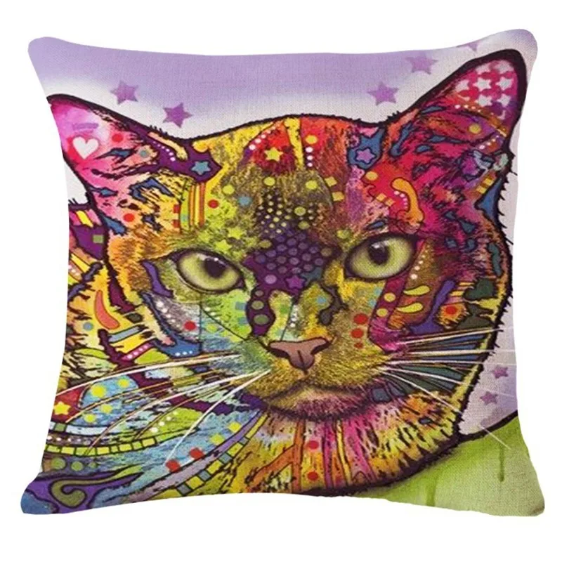 Модная новая подушка с рисунком кота, подушка для кровати, дивана, декоративная подушка для дома, Fundas Para Almofadas Cojines