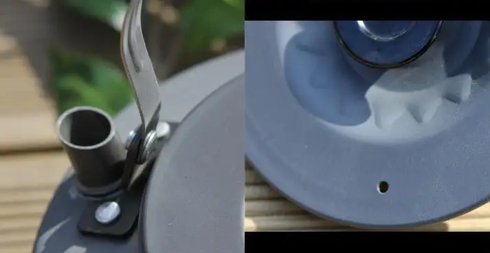 Chaleira de Água Bule de Café Pote de Chá Fogões ao ar Piquenique ao ar 1.1l Caminhadas Ultraleve Liga Livre Bule Jarro Chaleira Camping Livre Louça 19 Esporte e Lazer