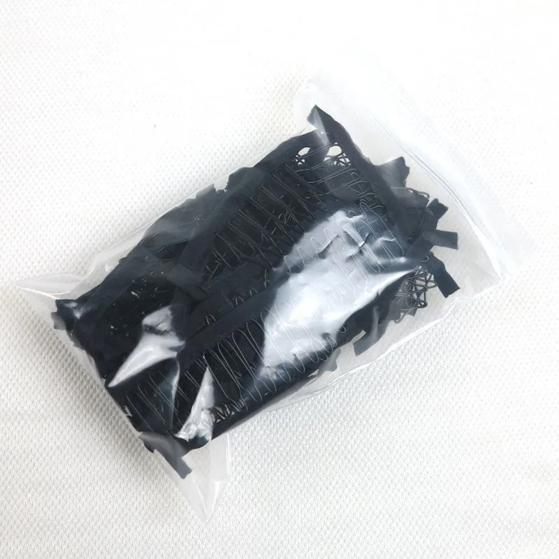 Black Wire Wig Combs with Polyester Cloth 12