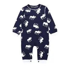 Модный милый детский комбинезон для новорожденных мальчиков, хлопковый комбинезон с надписью «Don't Moose», комбинезон, боди