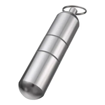 

With A Keychain Portable Metal Cigarette Case Men's Mini Cigarette Box Storage Boxes Bins For Cigarette Waterproof