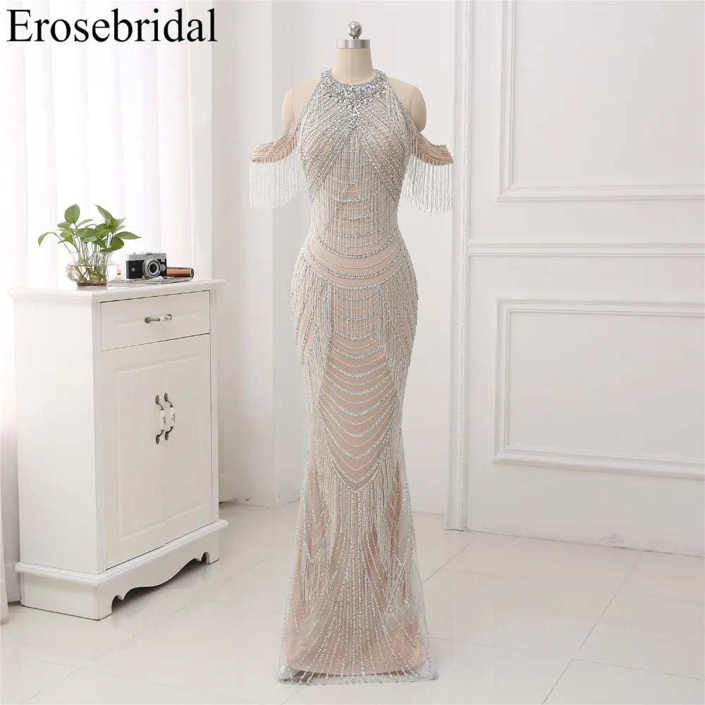 New Autumn 2019 Evening Dress Long Mermaid Beading Evening Gowns Luxury Beaded Design robe de soiree In Stock 48 Hours Shipping New Autumn 2019 Evening Dress Long Mermaid Beading Evening Gowns Luxury Beaded Design robe de soiree In Stock 48 Hours Shipping