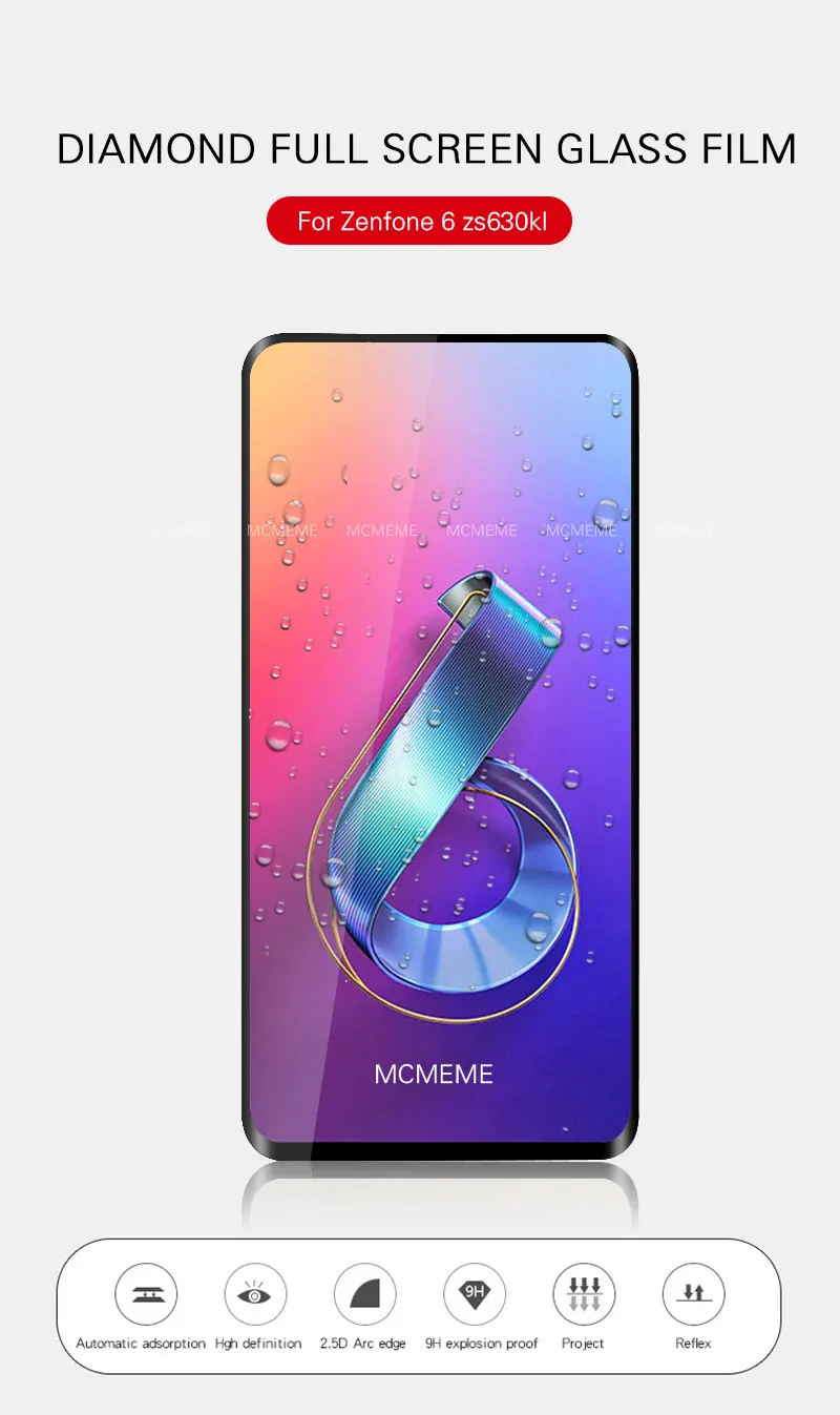 Закаленное стекло для Asus ZenFone 6 6Z ZS630kl протектор экрана Полный Для ZenFone 6Z ZS630kl ASUS_I01W Защитная пленка крышка