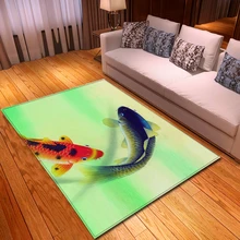 Ковры для ползания в скандинавском стиле, фланелевые Противоскользящие коврики для детской комнаты, игровой коврик, 3D карпы, домашний декоративный ковер для гостиной