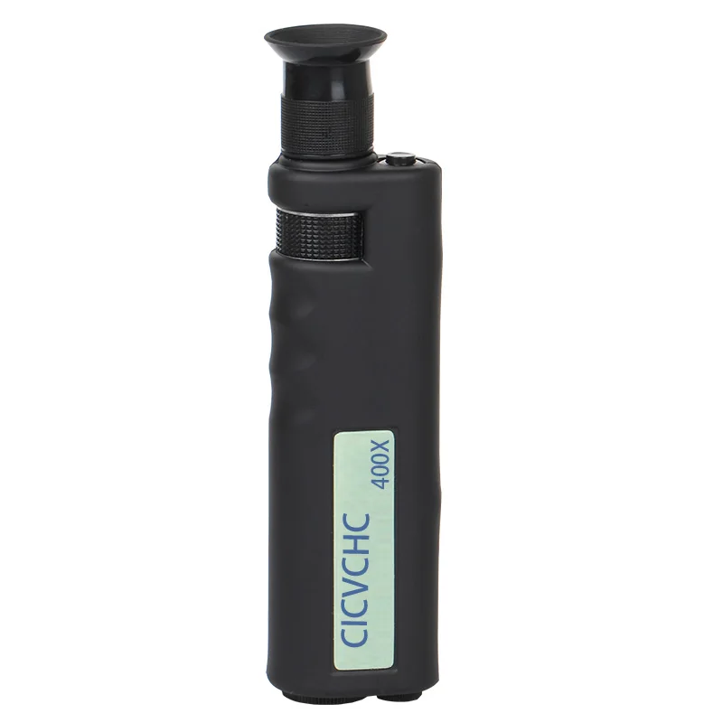 

Hand Held 400X End Face Miscope Optic Fiber Detector FTTH Tools