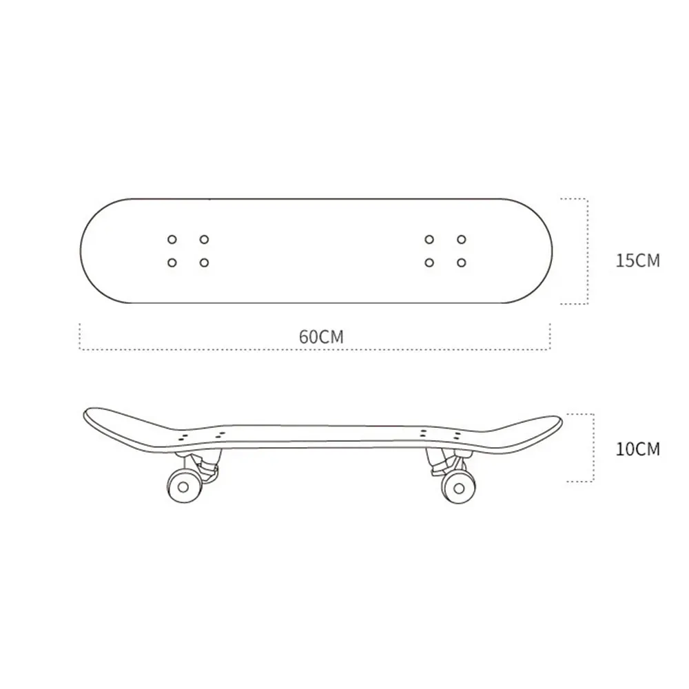 Четырехколесный клен первичный скейтборд 60X15X10 см мини Спорт на открытом воздухе для взрослых детей подарок для девочек крутой Professional уличная доска