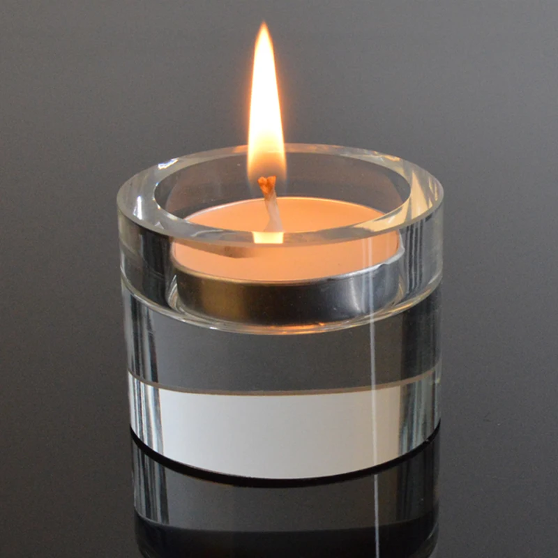 5*5*4 AOCAI crystal candlestick holder,crystal and metal,home