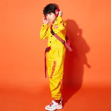 Детский джазовый танцевальный костюм, одежда в стиле хип-хоп, одежда для тренировок, уличные танцевальные костюмы для детей, детские танцевальные костюмы DQS1017