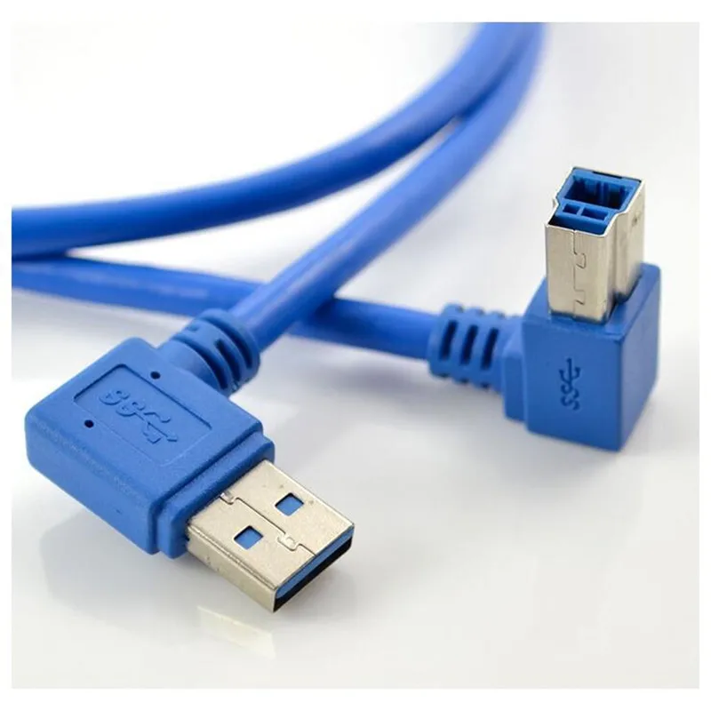 LBSC 3 фута USB 3,0 A штекер 90 градусов прямой угол-USB 3,0 B Мужской прямоугольный кабель