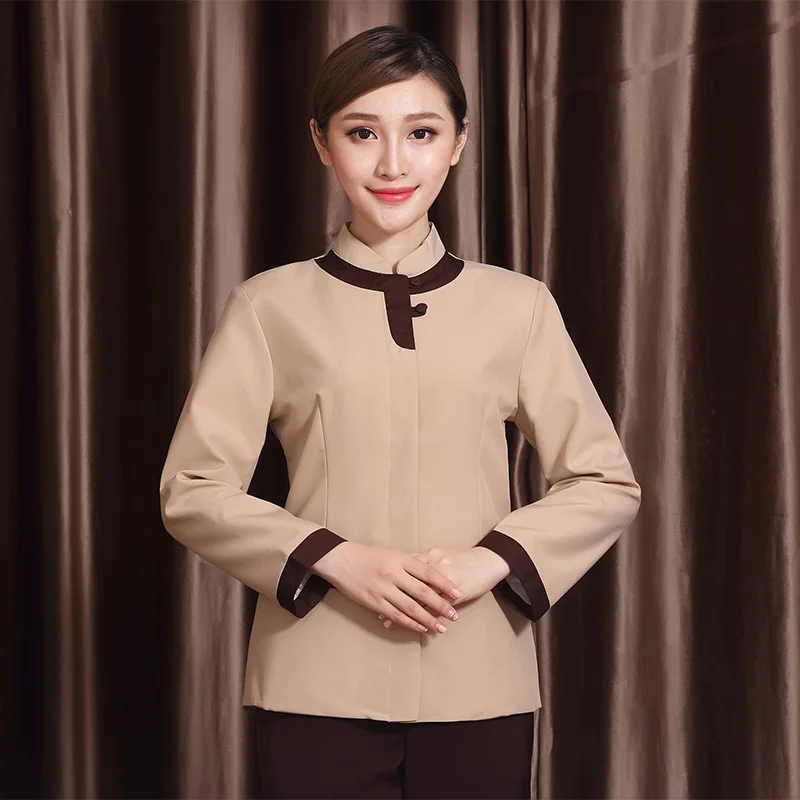 

Housekeeping uniforms hotel supplies maid hotel cleaner uniform workwear cleaning service uniform waitress clothing TA941