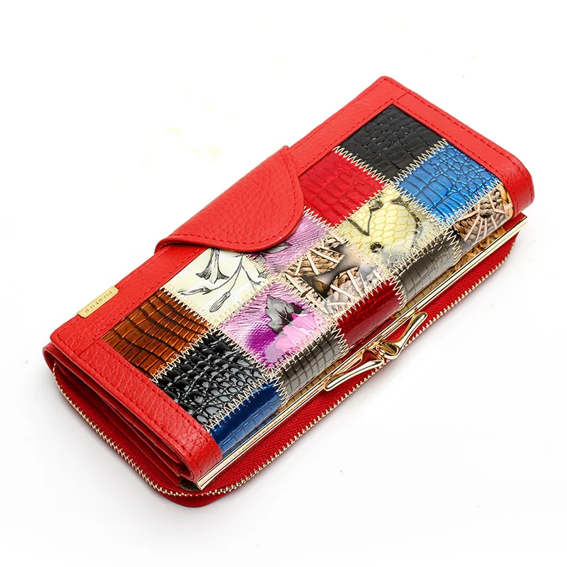 

Brand 3 Fold Genuine Leather Women Wallets Coin Pocket Female Clutch Travel Wallet Portefeuille femme cuir