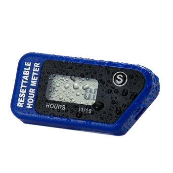 

Waterproof Re-settable Inductive Motocross Digital Hour meter for gasoline Engine Boat Generator Snowmobile-blue