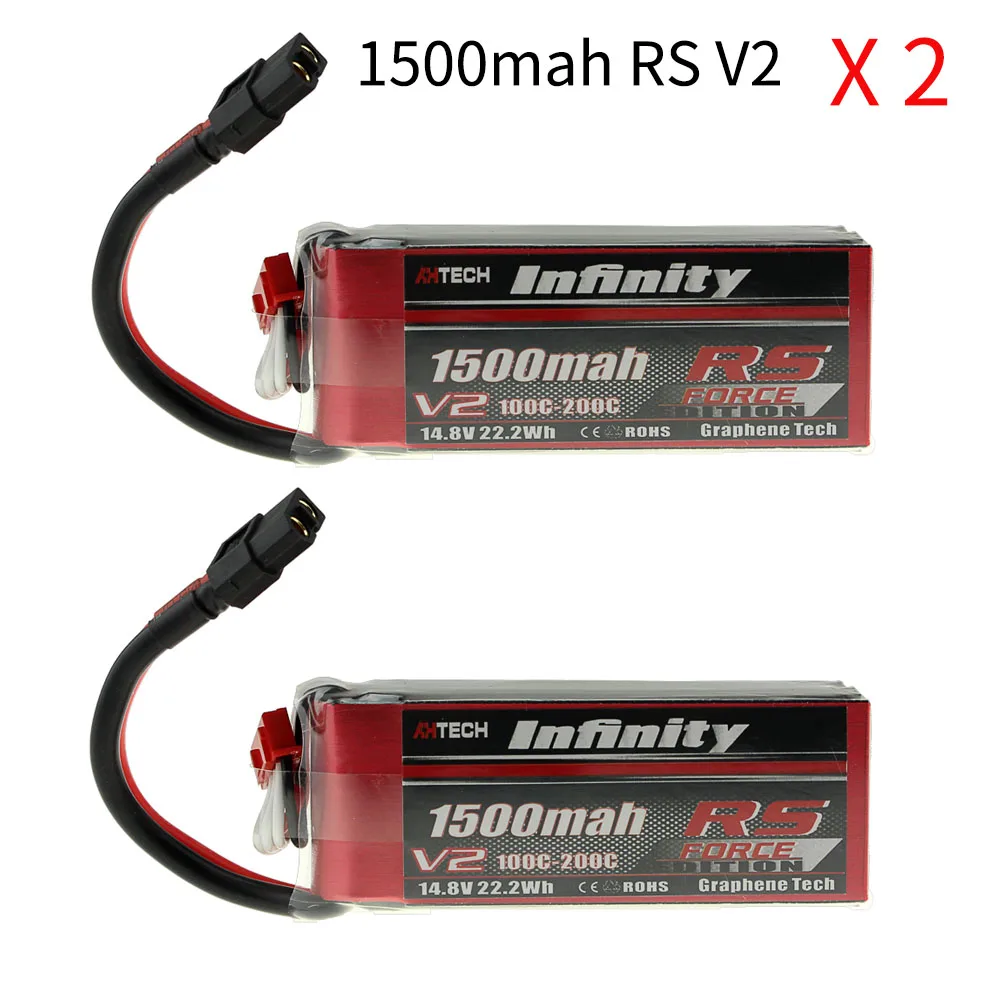 

2PCS Infinity 1500mah 100C 4S1P 14.8V RS Force Edition Rechargeable Lipo Battery With XT60 Plug 100% Original