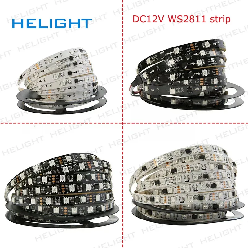 DC12V WS2811 5050 SMD RGB Strip Addressable 30/60leds/m Led Pixels External 1 ic control 3 Leds 5m/roll Outdoor Decoration strip | Освещение