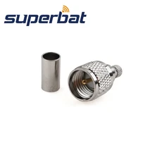 Superbat мини штекер UHF обжим разъема для RG58 LMR195 RG142 кабель прямой высокочастотный разъем