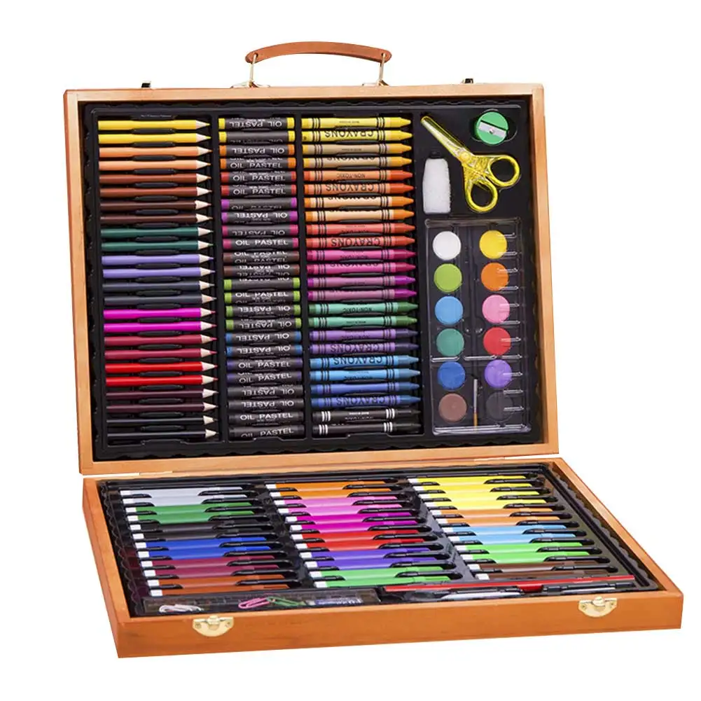 Caixas de Pintura Papelaria das Crianças Desenho Canetas Definir Crianças Presentes Aquarela Caneta Conjunto Pintura Aprendizagem Kit 150 Pçs Mod. 108476 5 definir crianças presentes aquarela caneta conjunto pintura